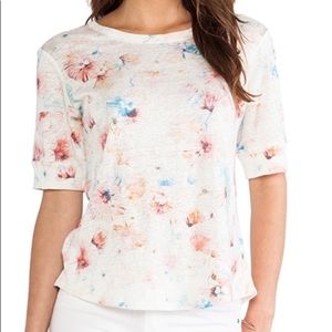 Rebecca Taylor Linen Floral Tee